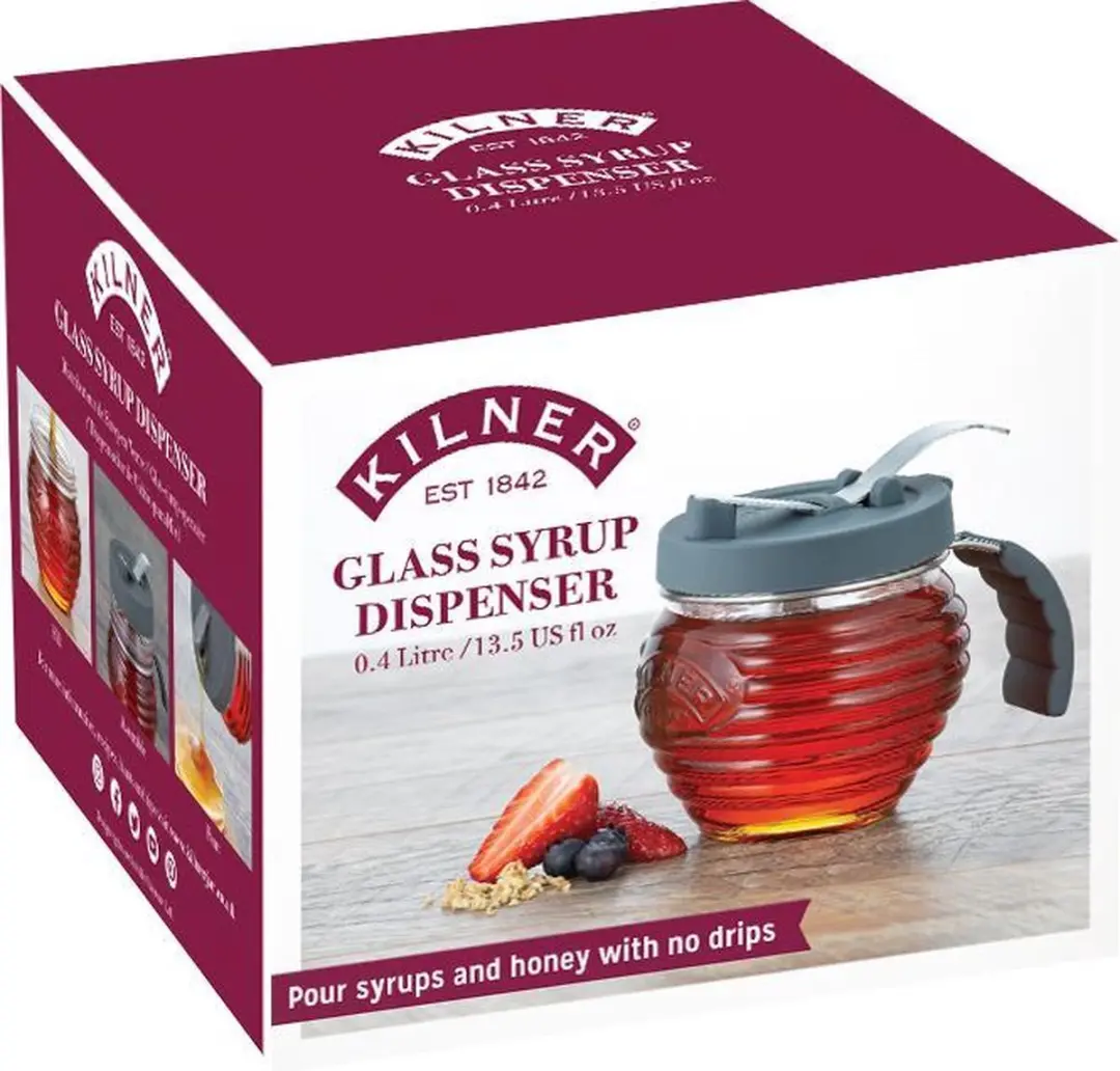 Kilner Siroopdispenser RAY-0025-026 - 400ml - Grijs/Transparant