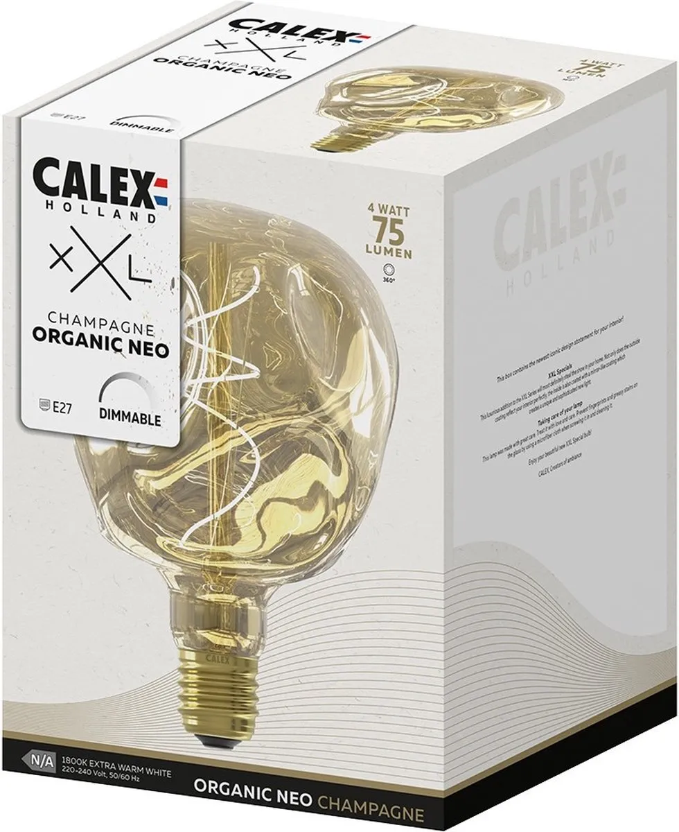 Calex Organic Neo Champagne E27 LED Lamp 4W - 1800K - afbeelding 6 van 6