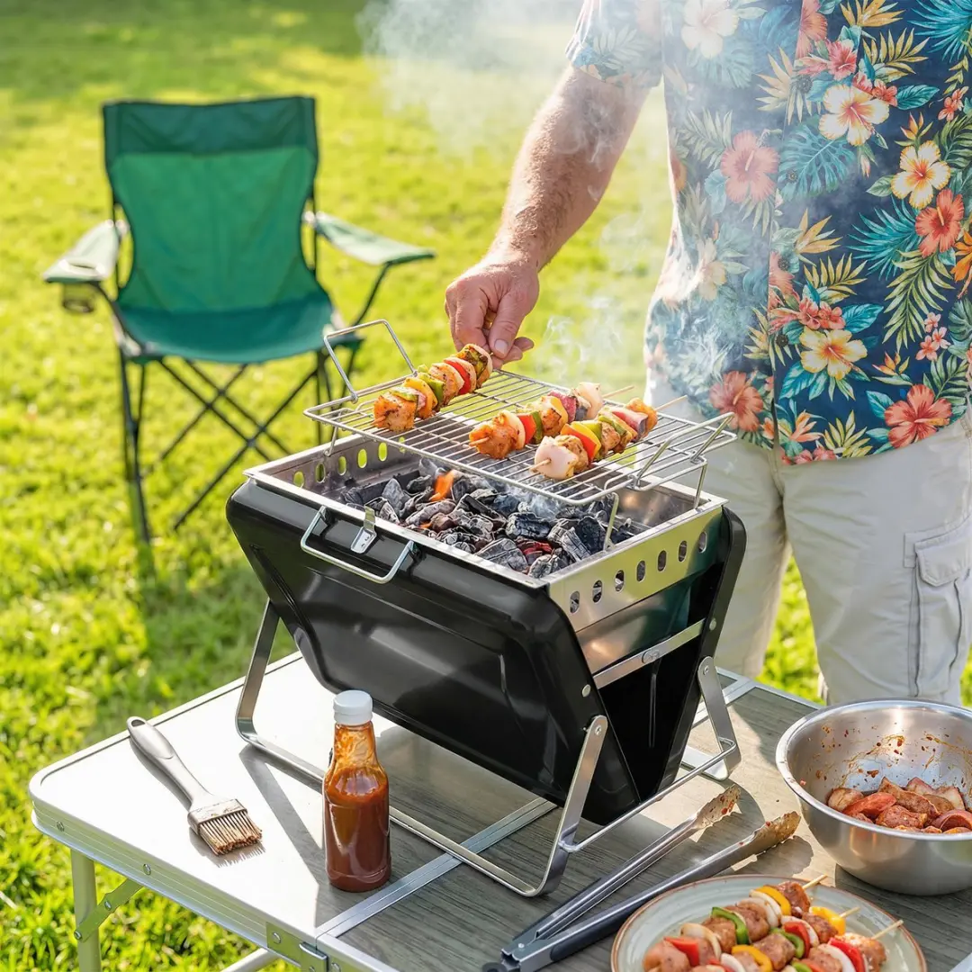 Outsunny Houtskoolbarbecue 40L - Zwart