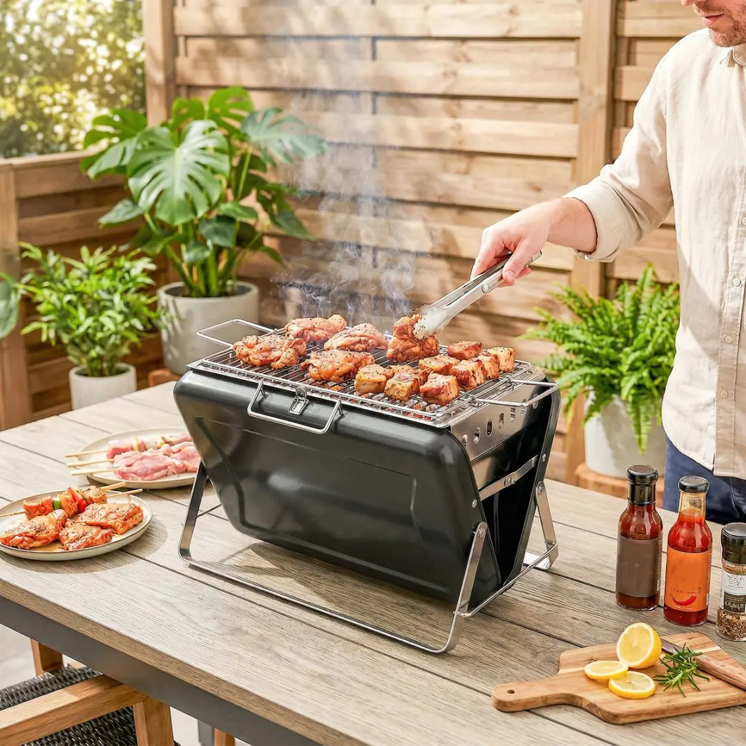 Outsunny Houtskoolbarbecue 40L - Zwart