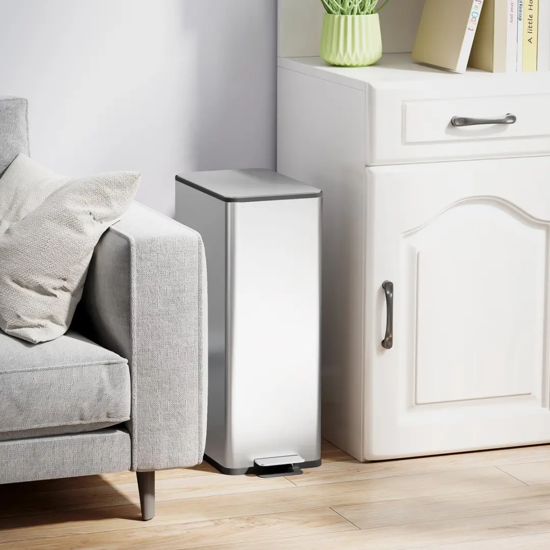 Homcom Pedaalemmer 20L - Zilver