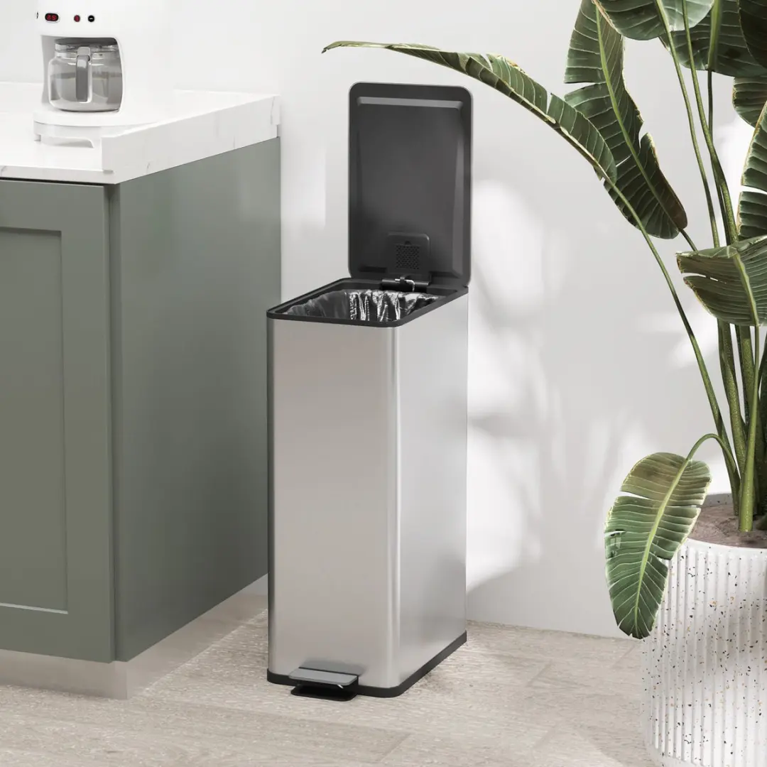 Homcom Pedaalemmer 20L - Zilver