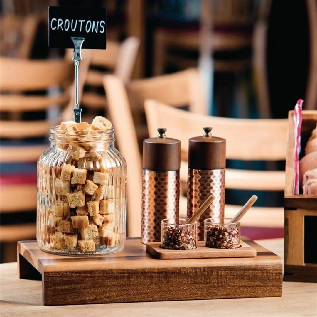 Olympia CM398 Peper- en Zoutpotjes met Houten Houder