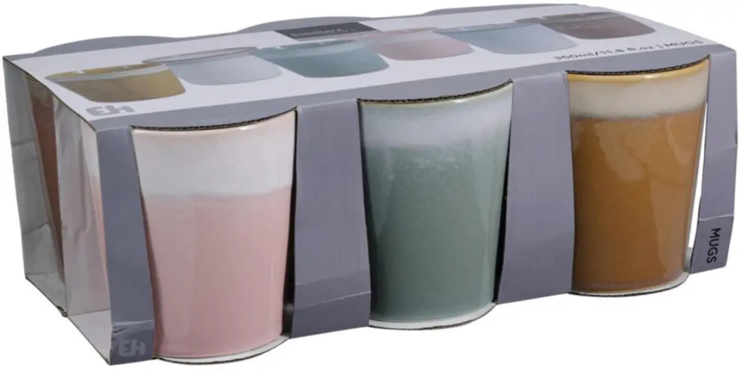 Excellent Houseware Clay Mokken - 12 Stuks - 350ml
