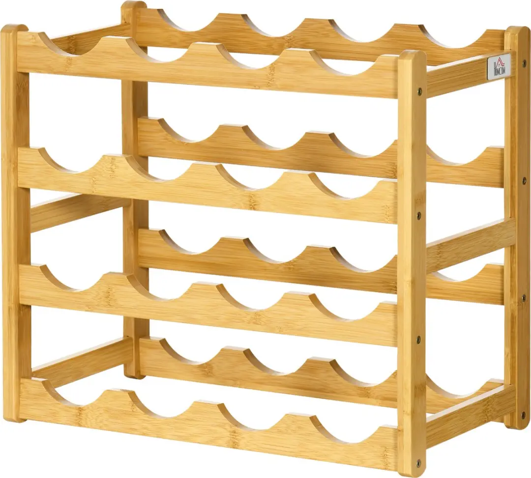 Homcom Wijnrek 16 Flessen - Hout