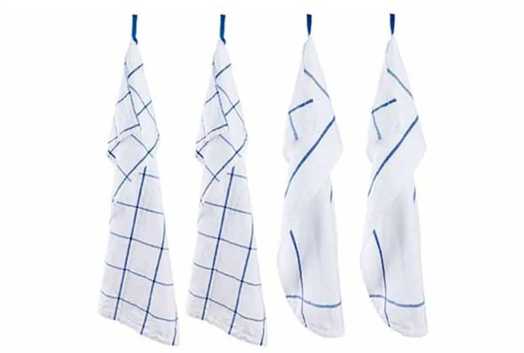 Cosy&Trendy Koton Keukenhanddoekset 4 Stuks - 50x70cm - Wit/Blauw