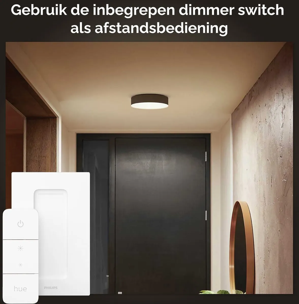 Philips Hue Enrave Plafondlamp 38cm - Zwart - afbeelding 6 van 6