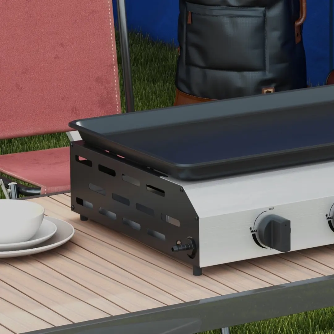 Outsunny Gasgrill - Zilver - 77x44,5x19cm