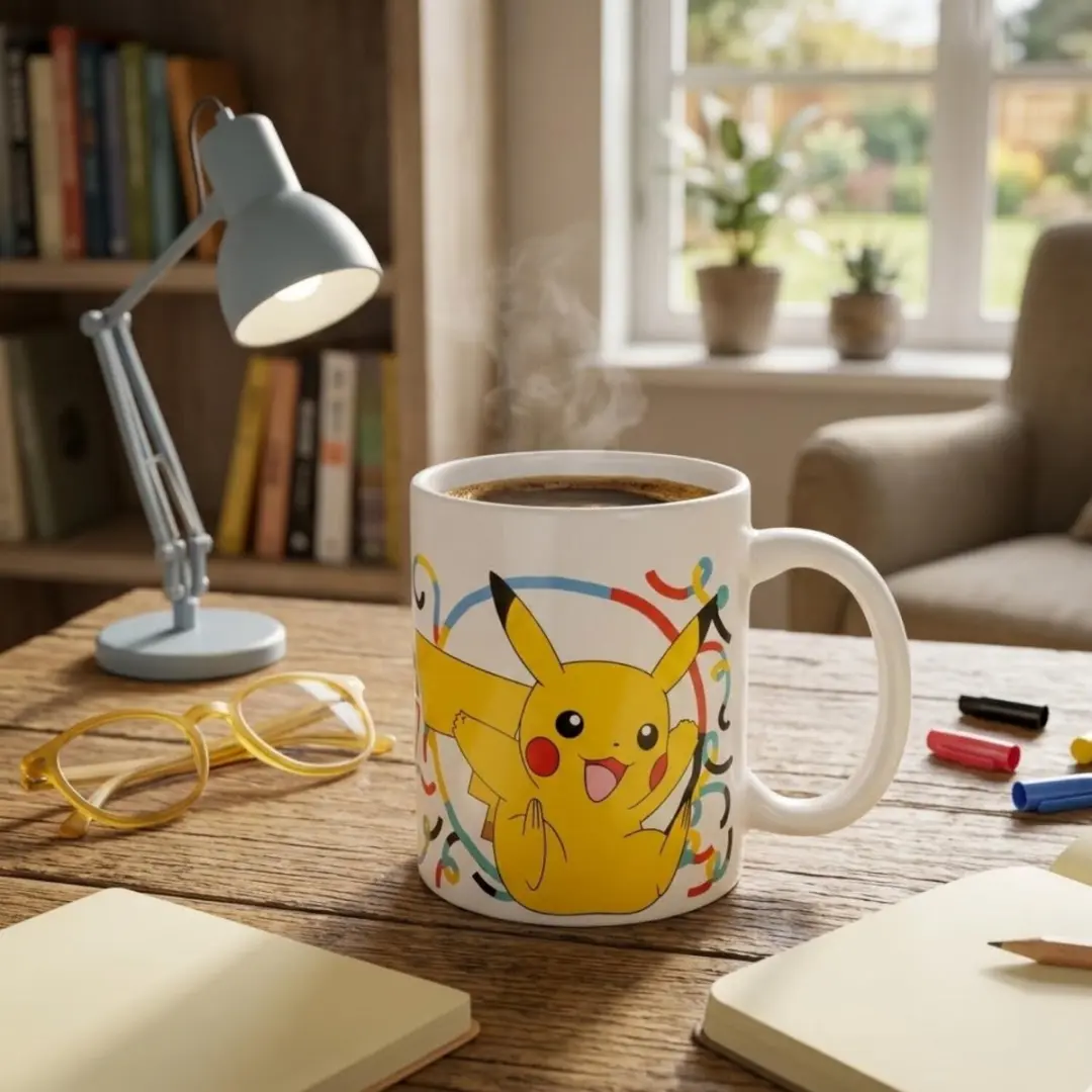 Pokémon Pikachu Koffiemok - 2 Stuks - 300ml - Geel/Wit - afbeelding 6 van 6