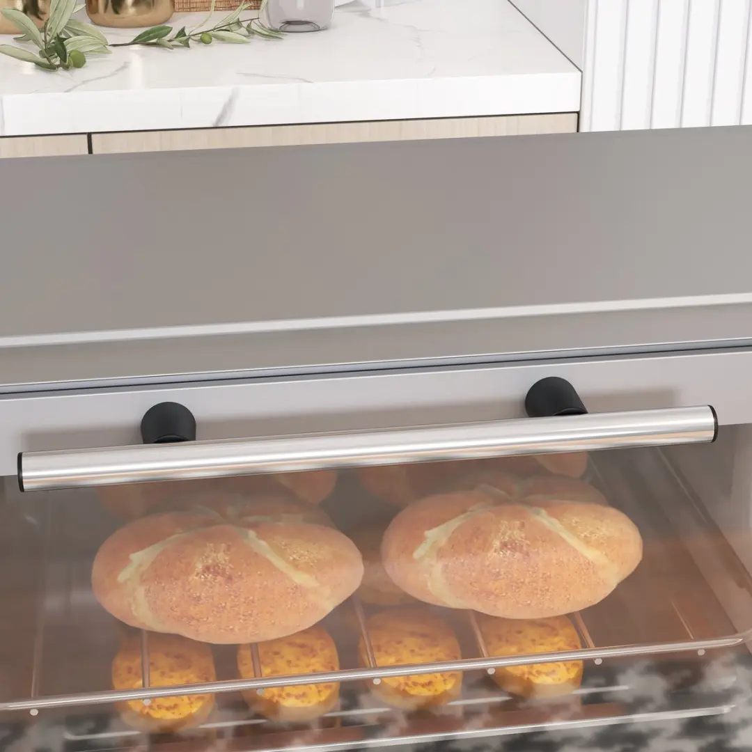 Homcom Minibackoven 750W - 8L - Incl. rooster & bakplaat - Zilver
