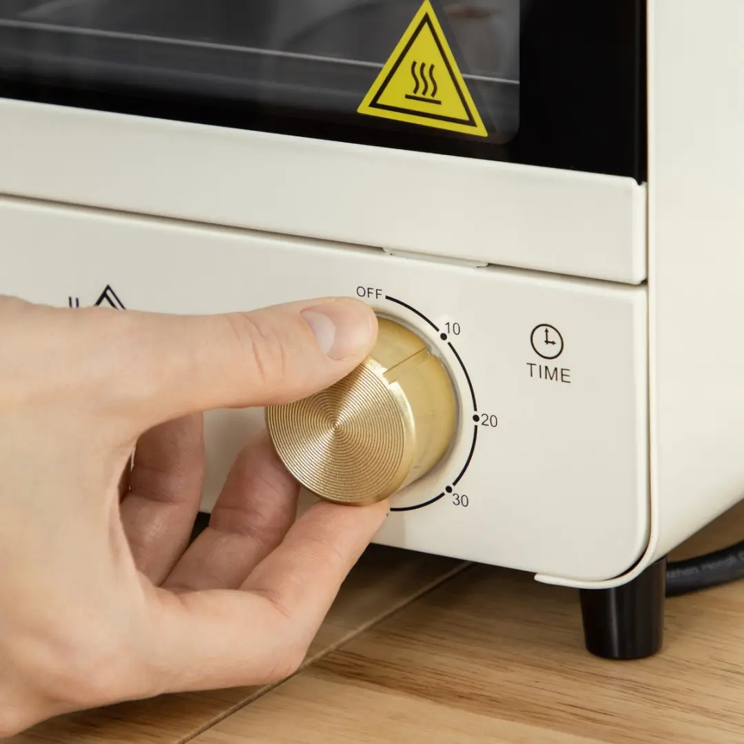Homcom Mini-oven 15L - 1000W - 4 standen - Cremewit