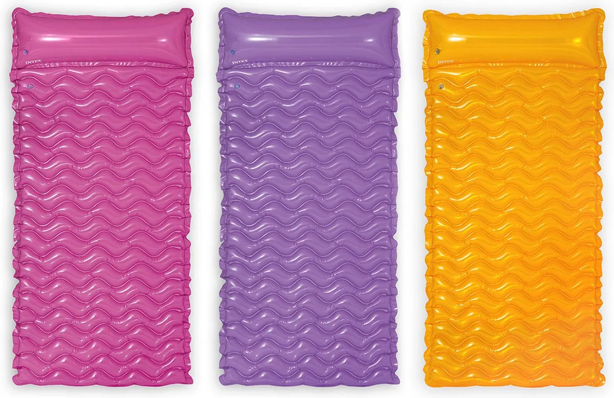 Intex Tote-n-Float Luchtbed 229x86cm - Oranje - afbeelding 2 van 6
