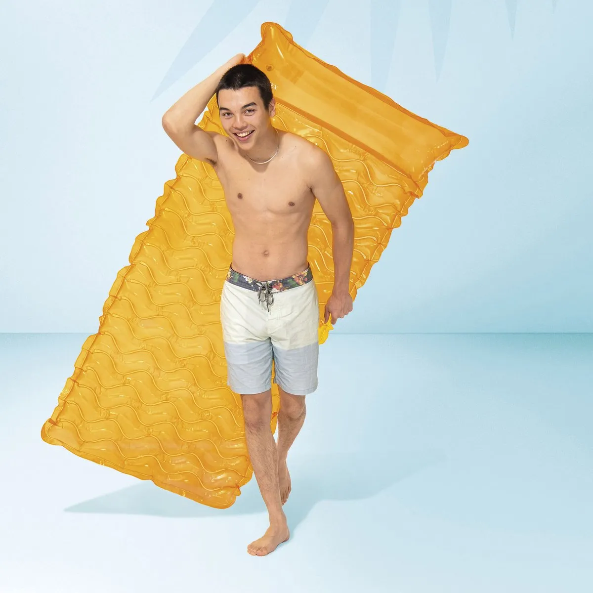 Intex Tote-n-Float Luchtbed 229x86cm - Oranje - afbeelding 3 van 6