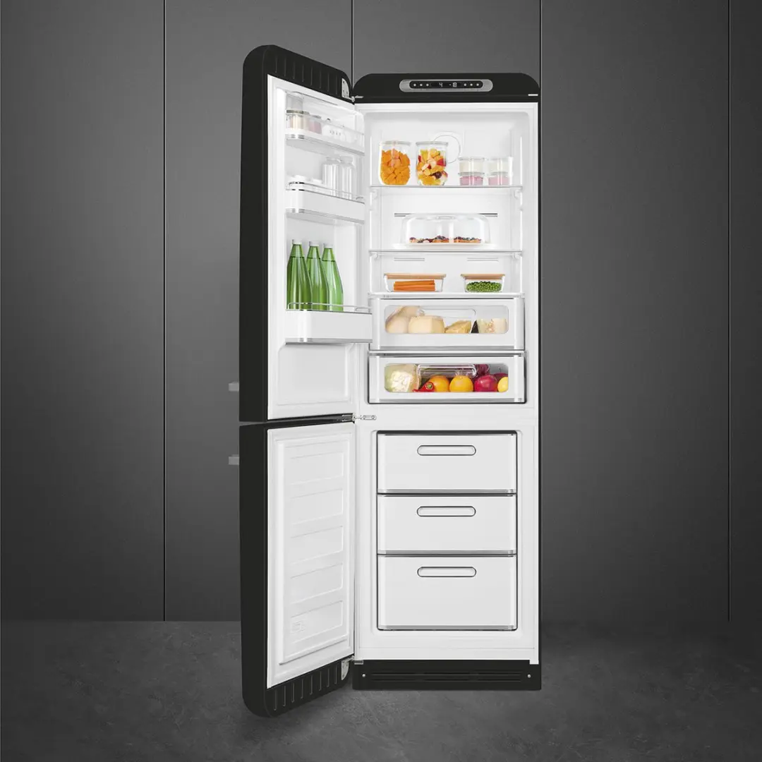 Smeg FAB32LBL5 Koel-Vriescombinatie 331L - Zwart