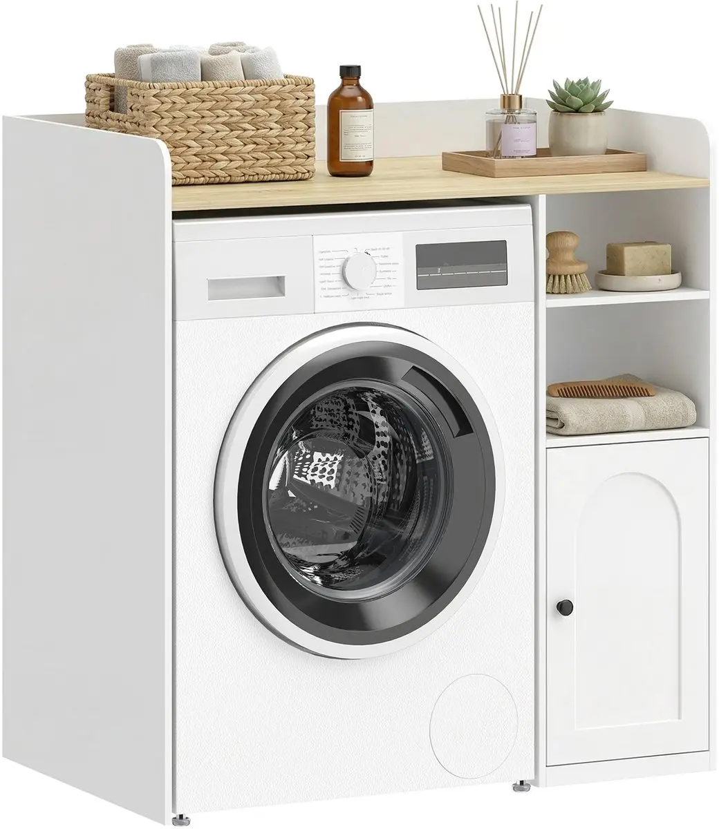 Homcom Wasmachinekast MDF 93,5L x 60B x 100Hcm