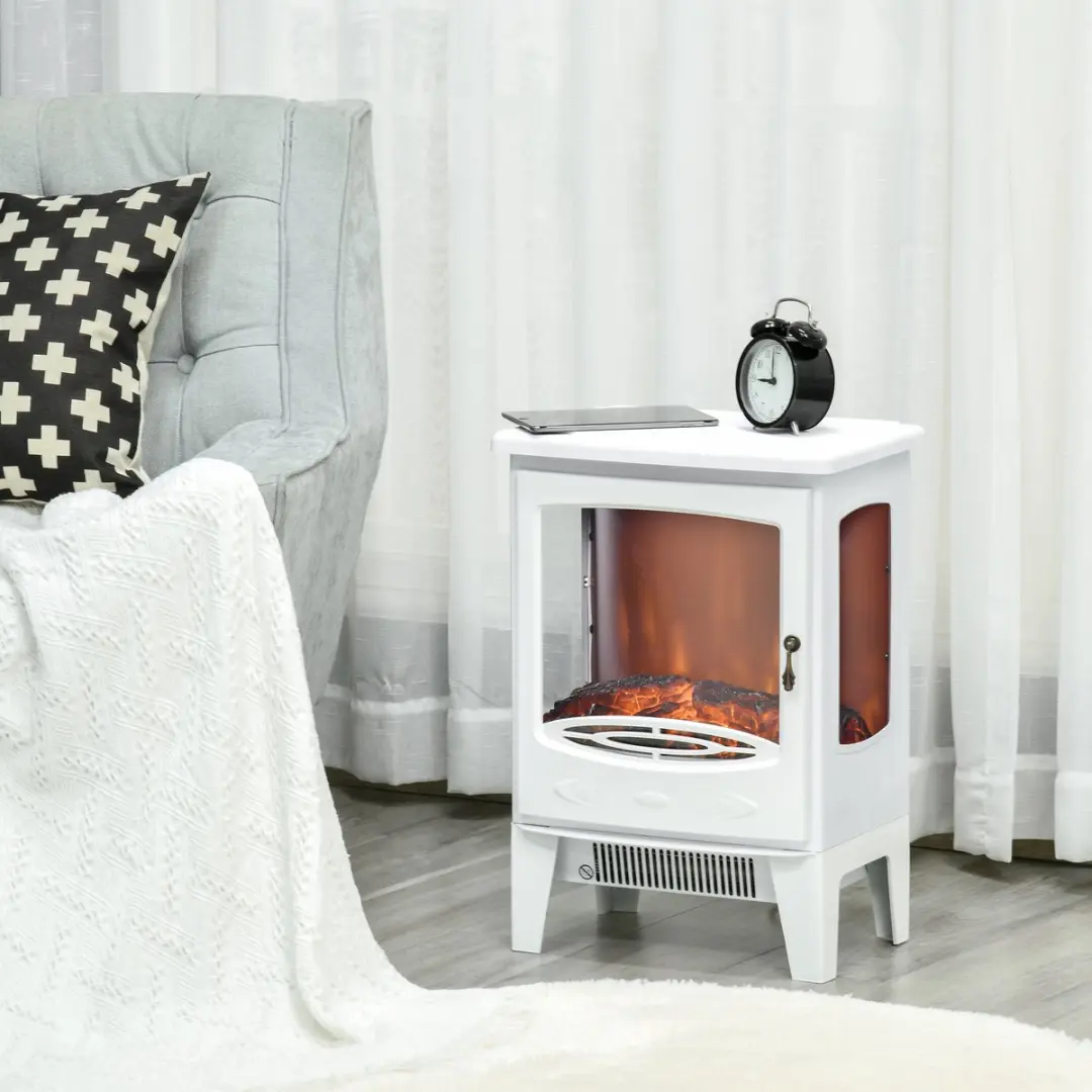 Homcom Elektrische Haard 820-222V90WT - 1800W - Wit