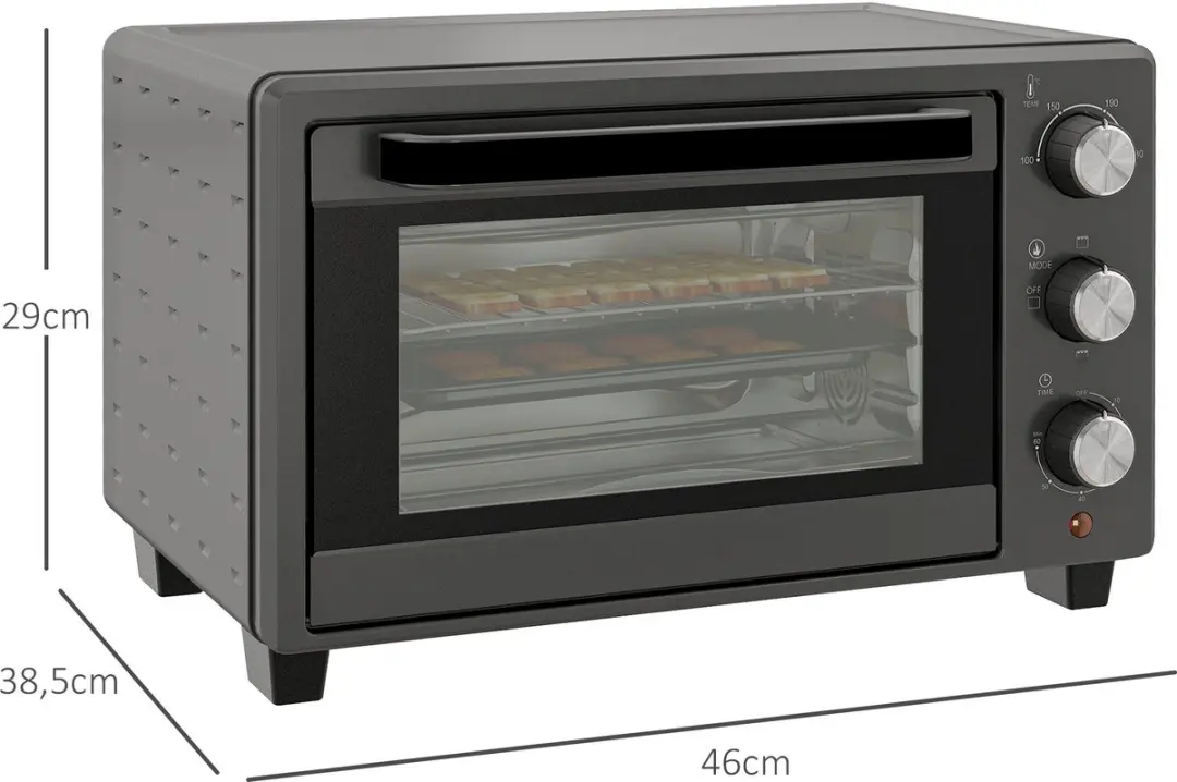 Homcom Mini-oven 18L - 1400W - Grau