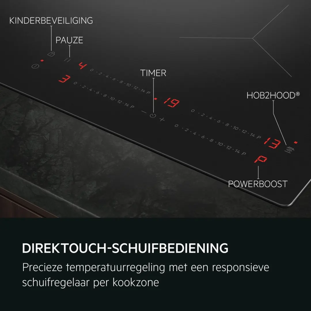 AEG TO64IA0FFB Inbouwinductiekookplaat 4 zones - Zwart