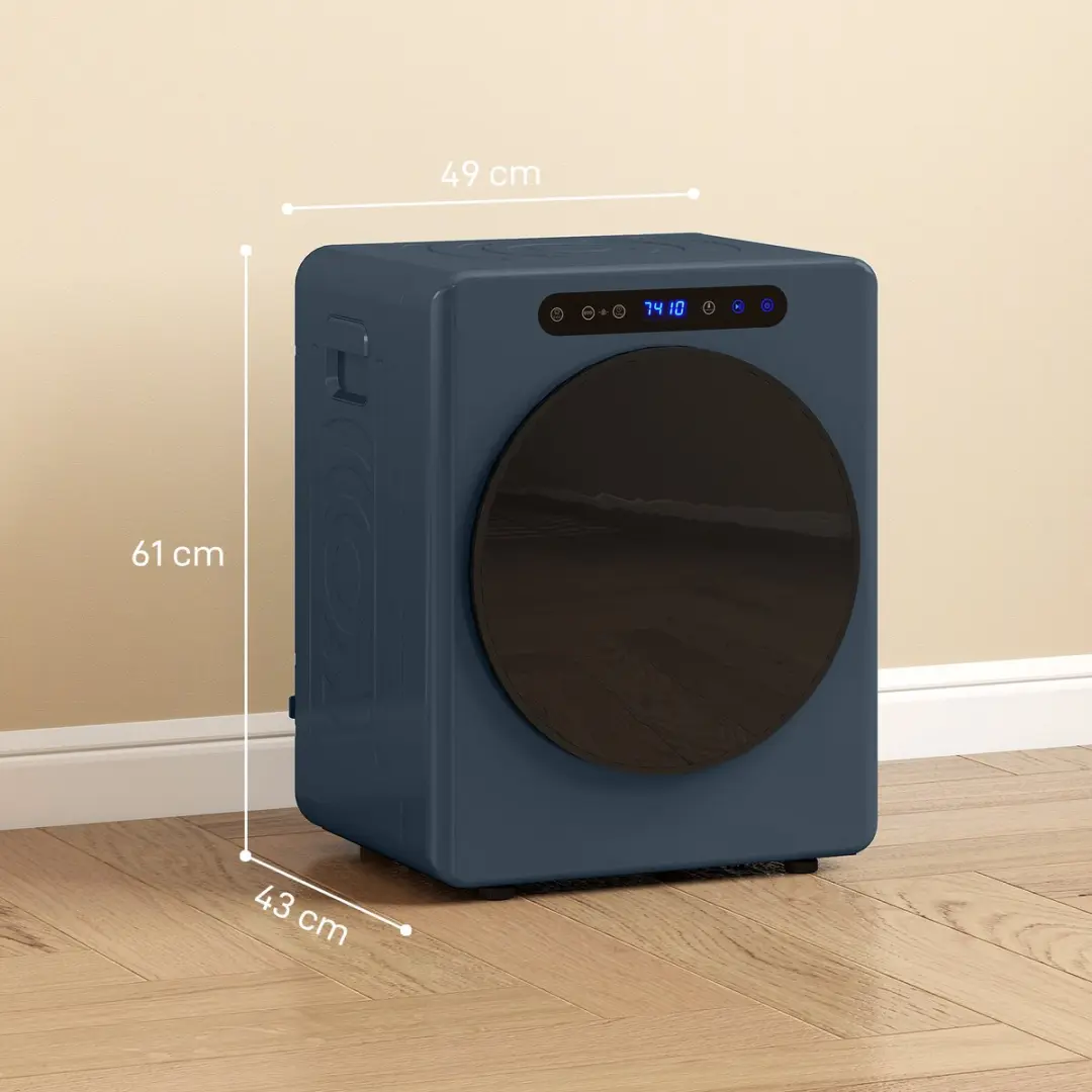 Homcom Wasdroger 5kg - Blauw - afbeelding 6 van 6
