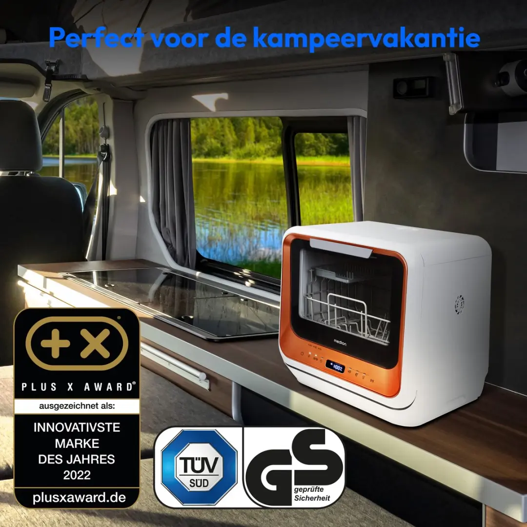 Medion DWT20 Mini Vaatwasser 2 Couverts - 6 Programma's - Oranje