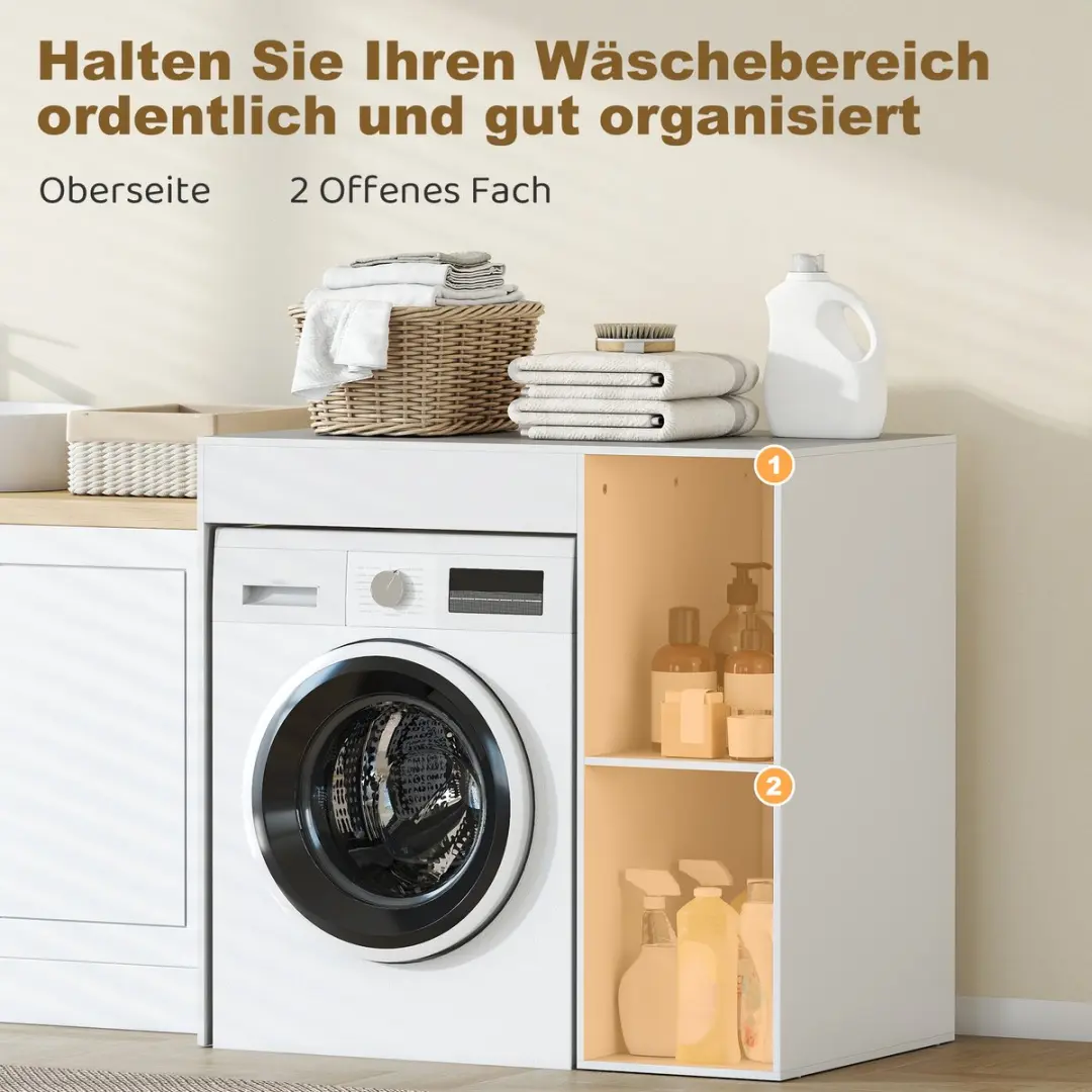 Homcom Wasmachinekast 834-907V90WT - Wit - afbeelding 6 van 6