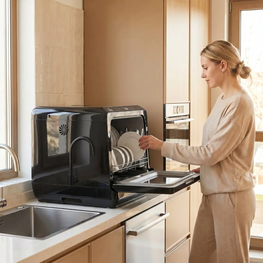 Homcom Tafelvaatwasser 4 Couverts 45L - Zwart