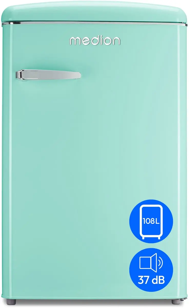 Medion MD37790 Retro Koel-Vriescombinatie 108L - Turkoois