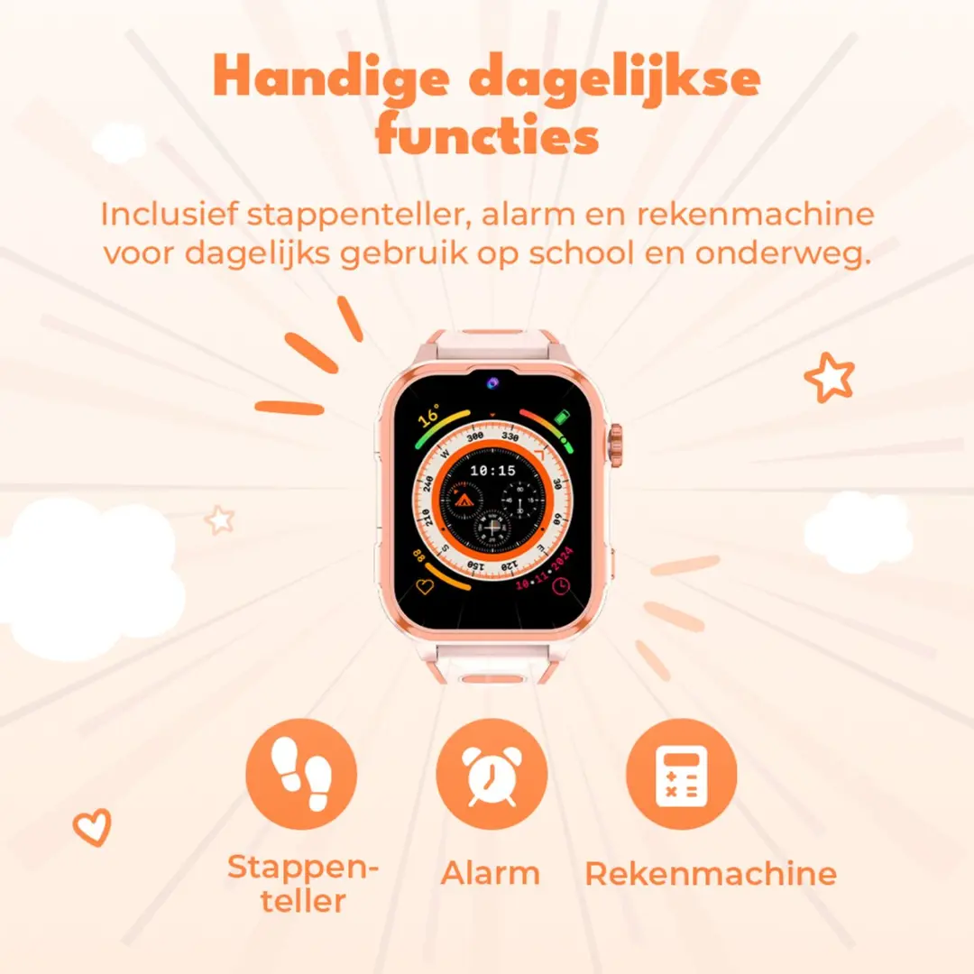 Denver SWGL149OR Kindersmartwatch - GPS Tracker 750mAh - Oranje