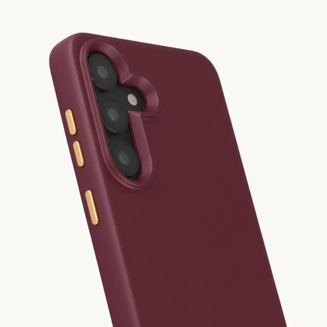 Selencia Hoesje Rivièra Bold Burgundy - Samsung Galaxy S24/S25 MagSafe