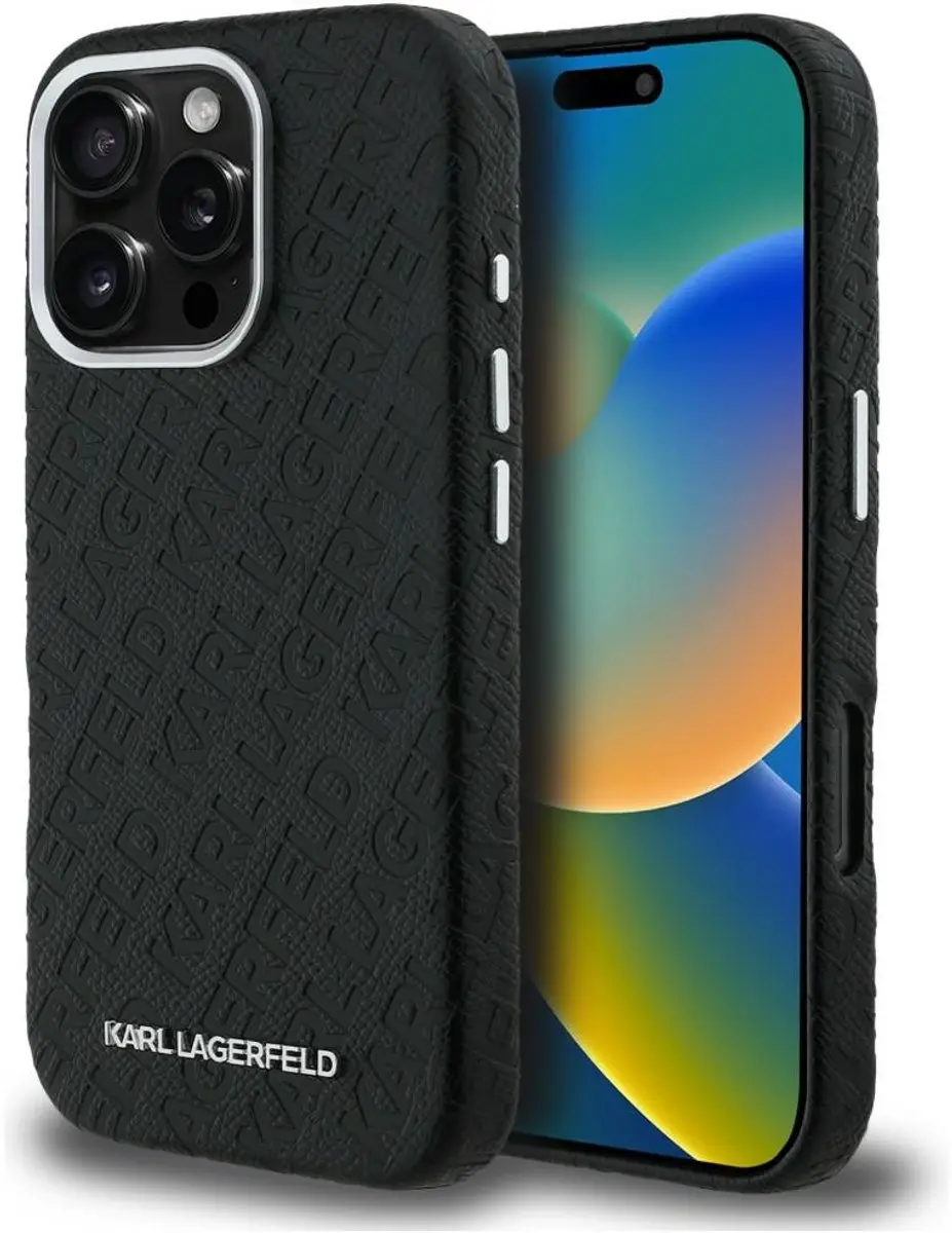Karl Lagerfeld FW Stamped MagSafe Hoesje iPhone 16 Pro KLHMP16LPGKLFOFK