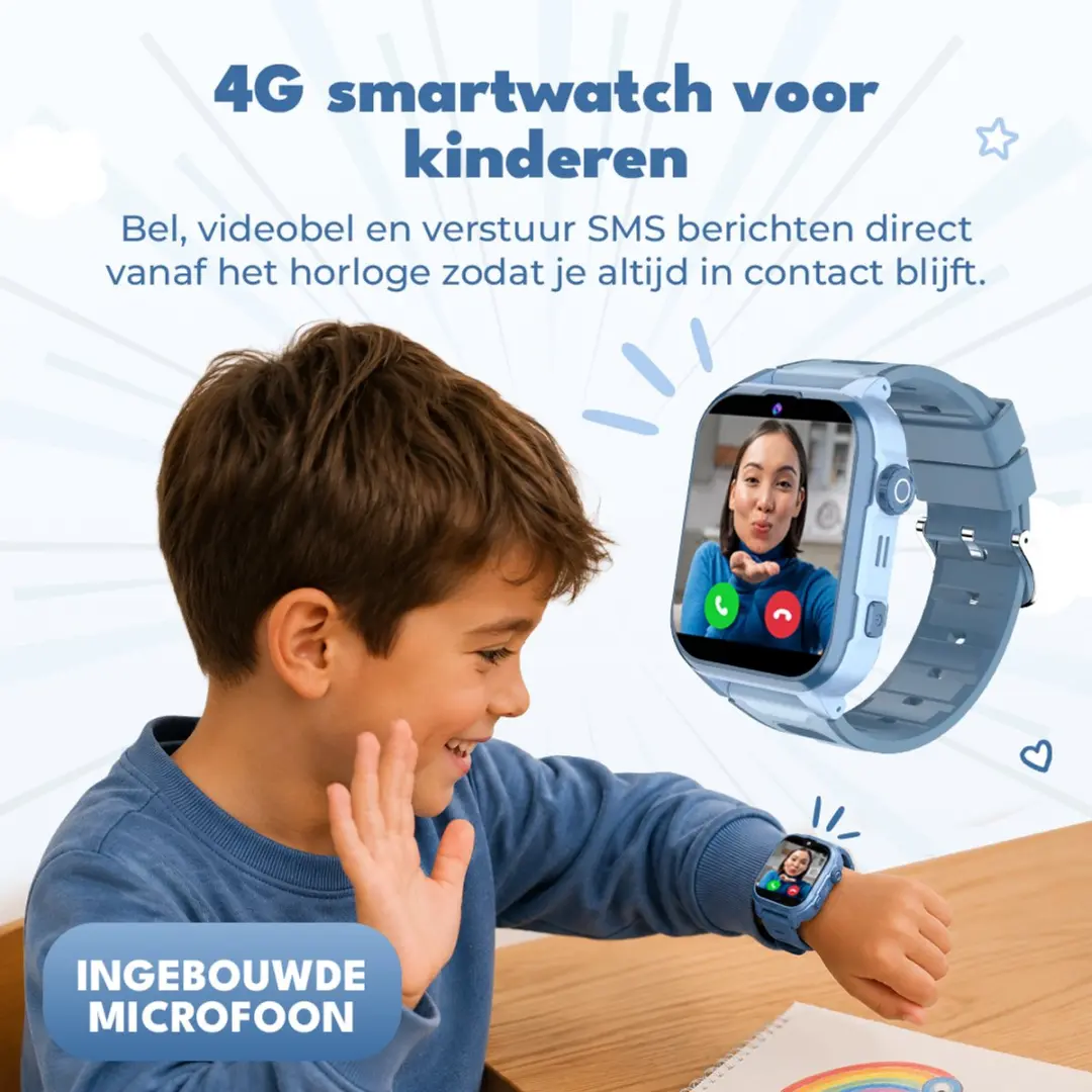 Denver SWGL149BU Kindersmartwatch - GPS 4G - Blauw