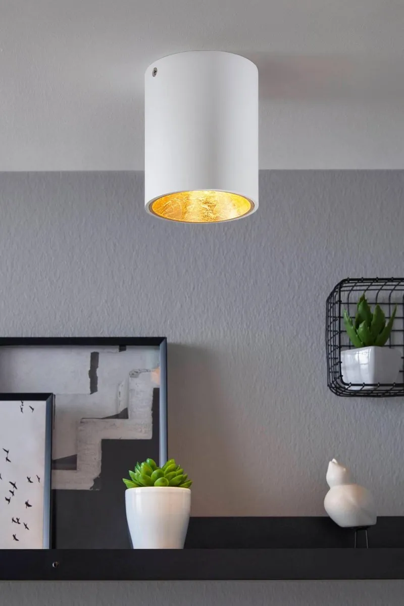 Eglo Polasso Opbouwspot LED Ø10cm - Wit/Goud