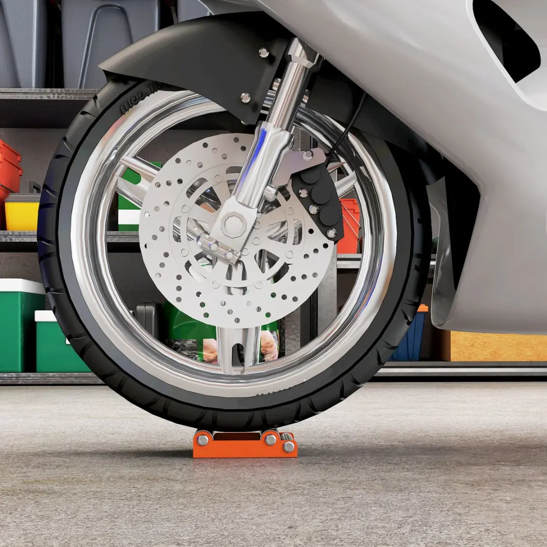 Homcom Motorfietsstandaard - 220 kg - 15x11,5x4cm - Oranje