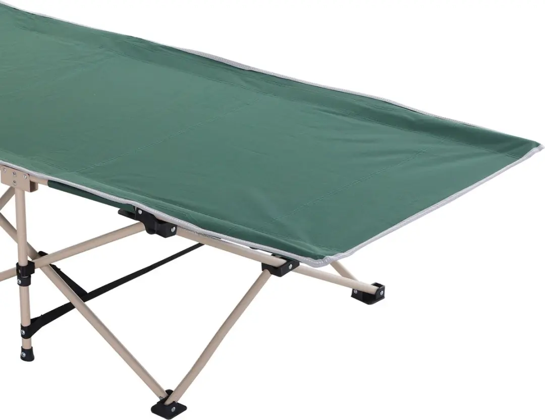 Outsunny Campingbed Stahl Oxford 190x68x52cm - 150kg - Groen