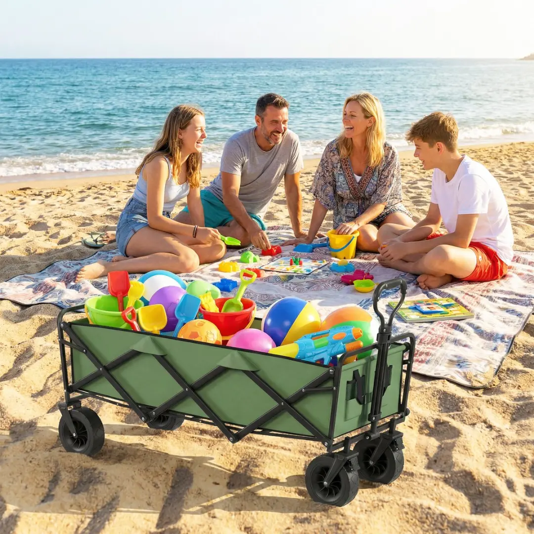 Outsunny Campingaanhanger 133x56x100cm - Groen