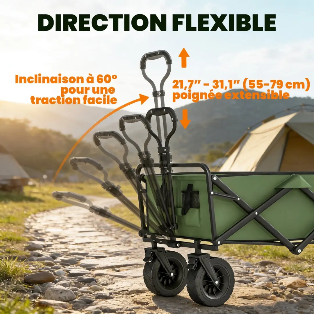 Outsunny Campingaanhanger 133x56x100cm - Groen - afbeelding 6 van 6