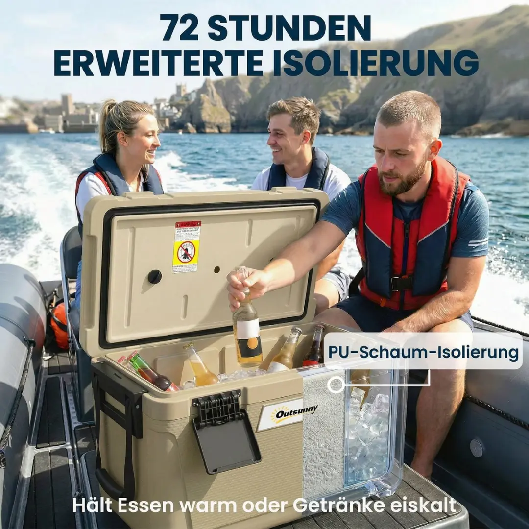 Outsunny Koelbox 66,6L - Khaki