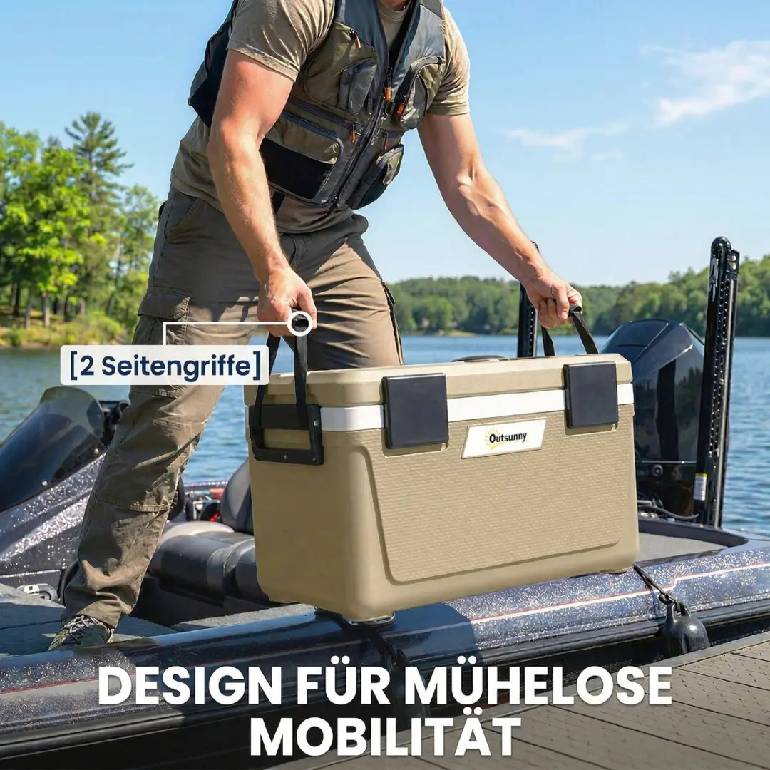 Outsunny Koelbox 66,6L - Khaki