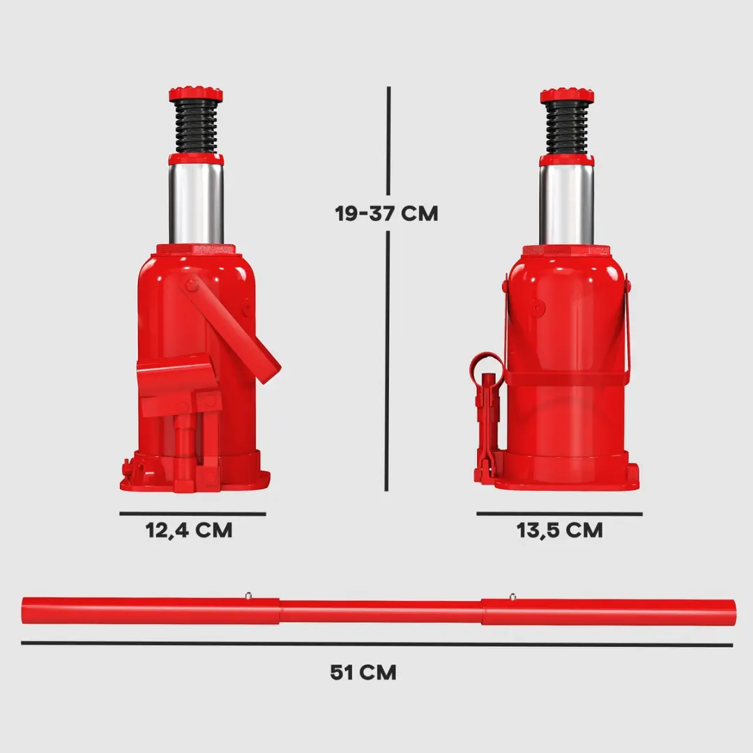 Homcom Kriklift 12.000 kg - Rood