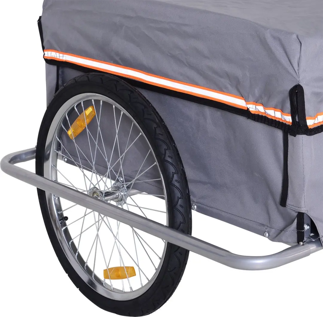 Homcom Fietskar Grijs - Afneembaar Zeil