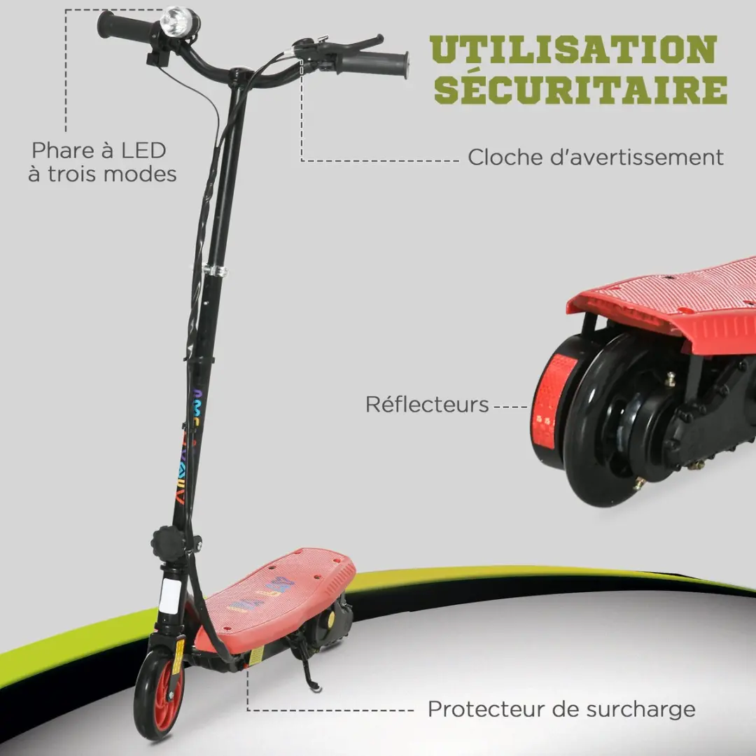 Homcom Kids E-Scooter - 120W - Rood