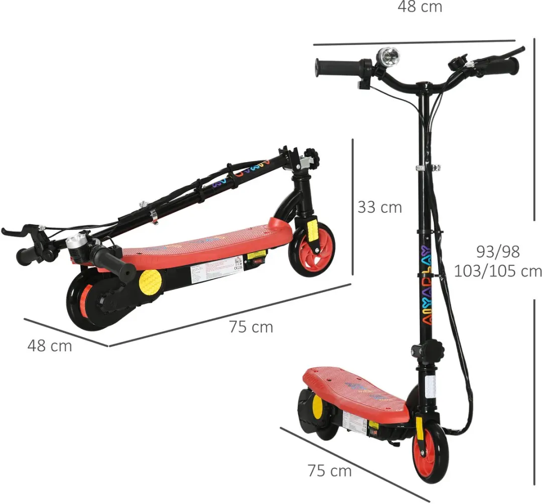 Homcom Kids E-Scooter - 120W - Rood