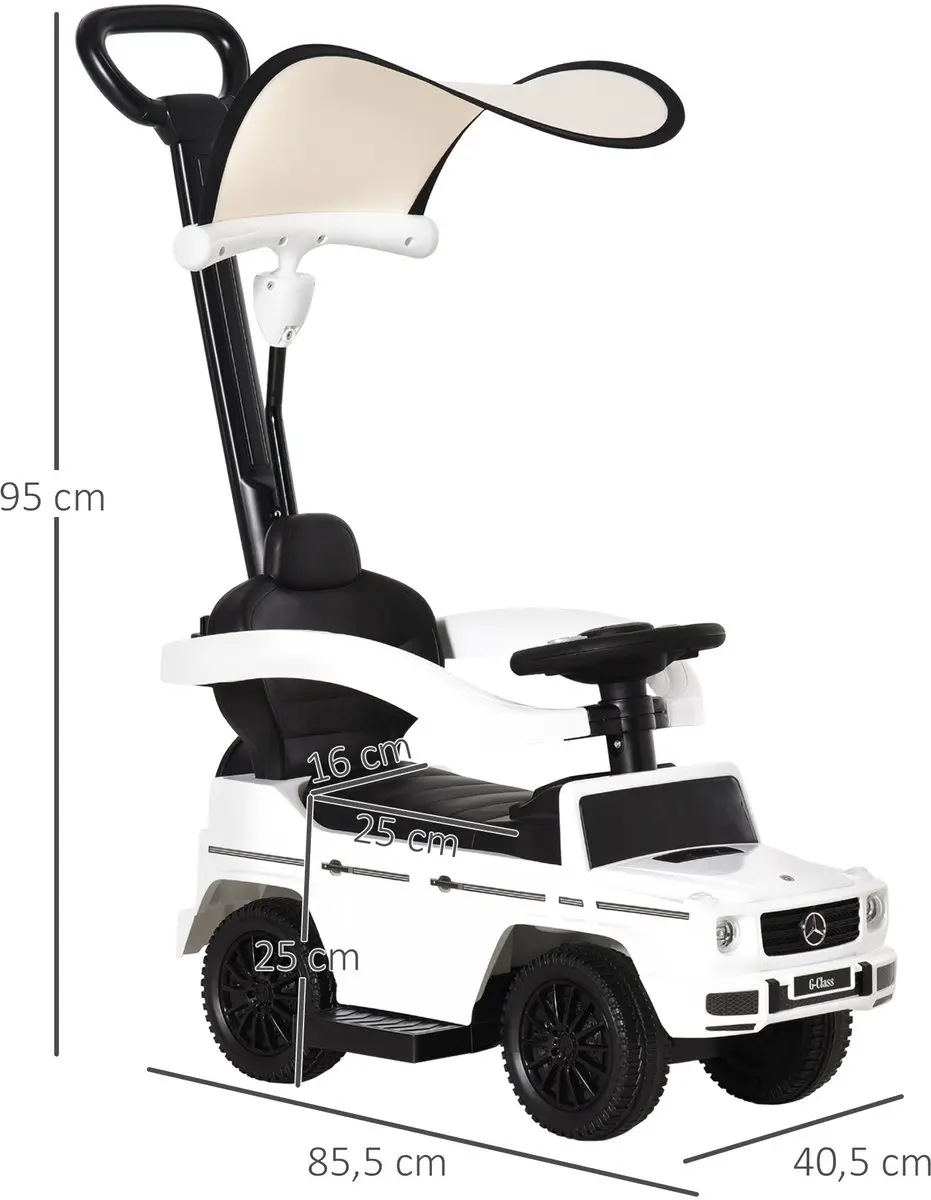 Homcom Rijdbare Schuifwagen PP 85,5x40,5x95cm - Wit/Zwart