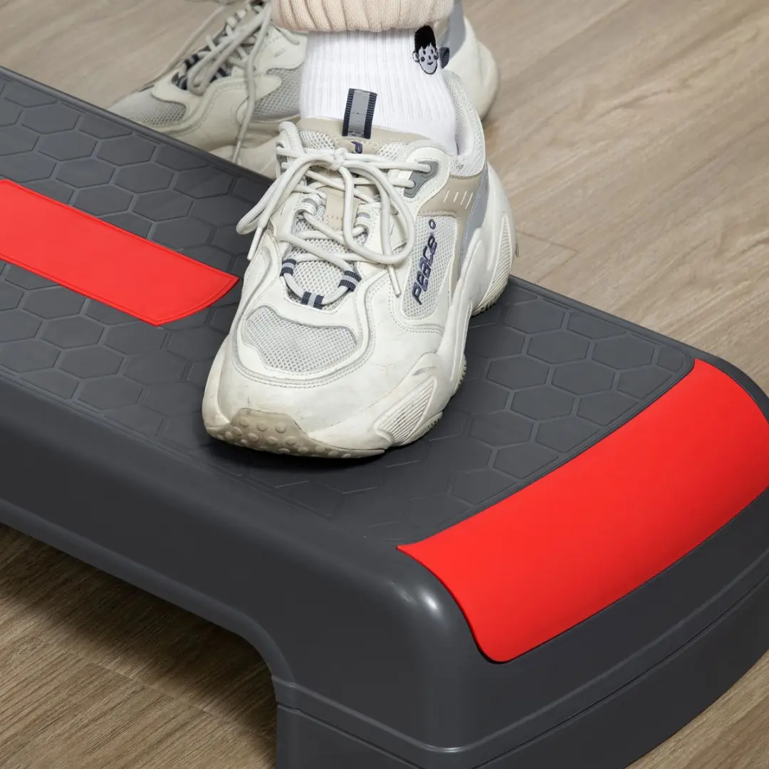 Homcom Stepboard 78x28x20cm - Rood/Grijs