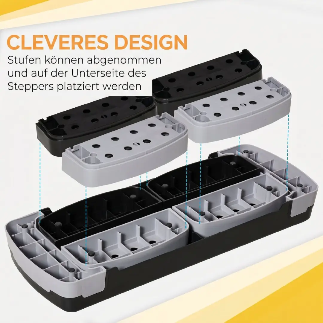 Homcom Stepboard 80x31x20cm - Zwart