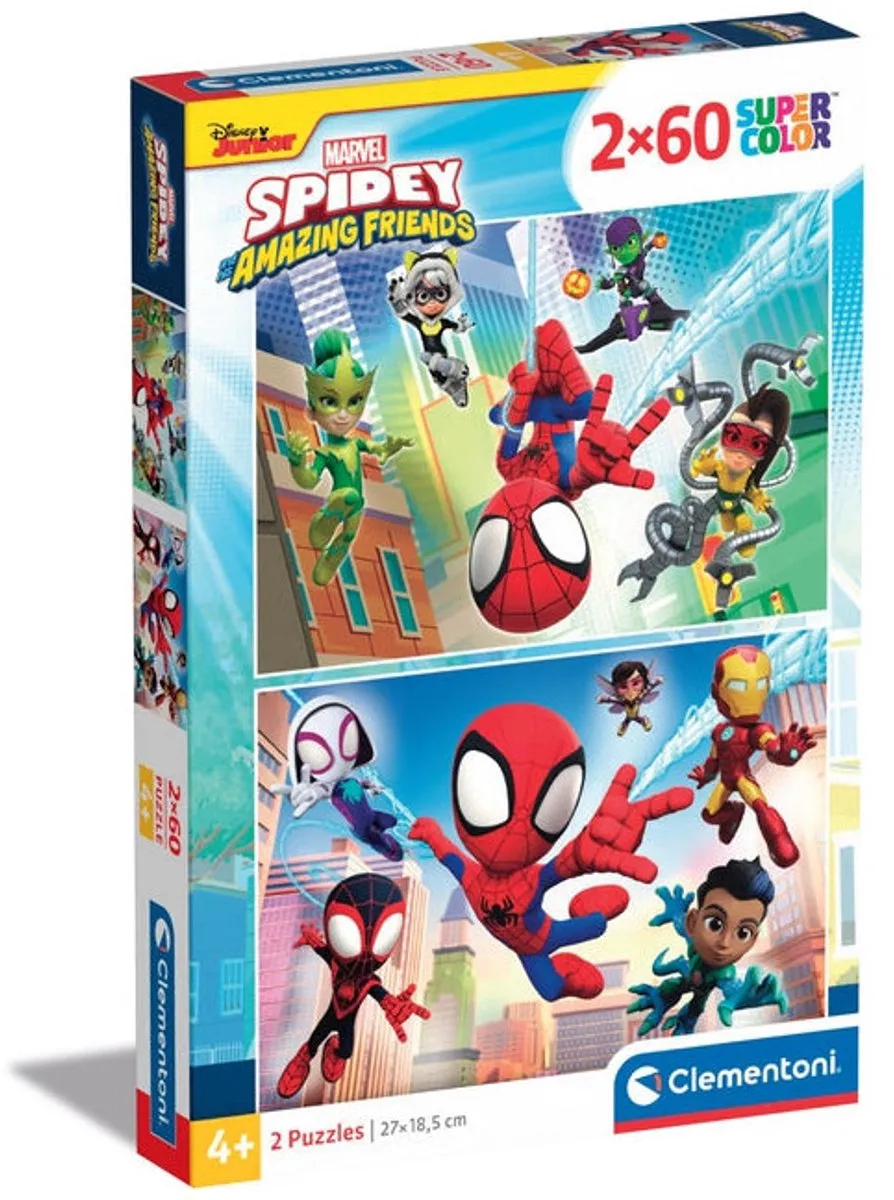 Clementoni Spidey en Zijn Geweldige Vrienden Puzzel 120 Stuks