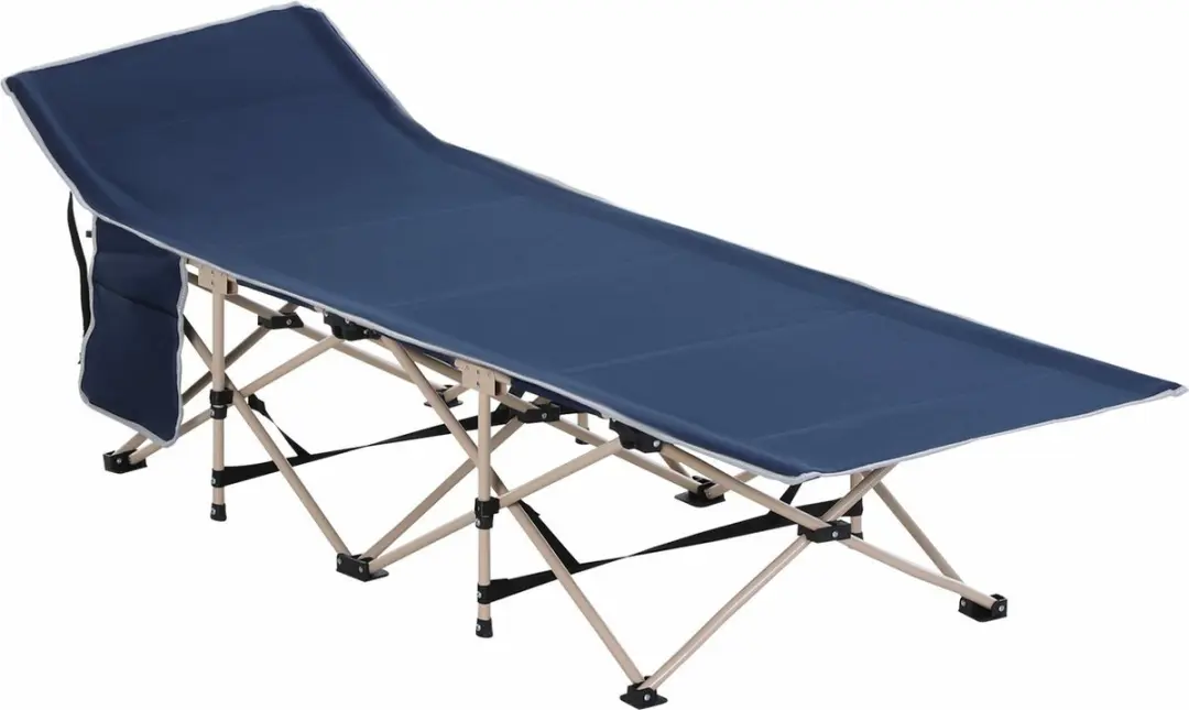 Outsunny Veldbed Verhoogd Blauw