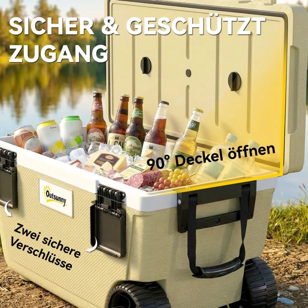 Outsunny Koelbox 84L - 42x44cm - Khaki