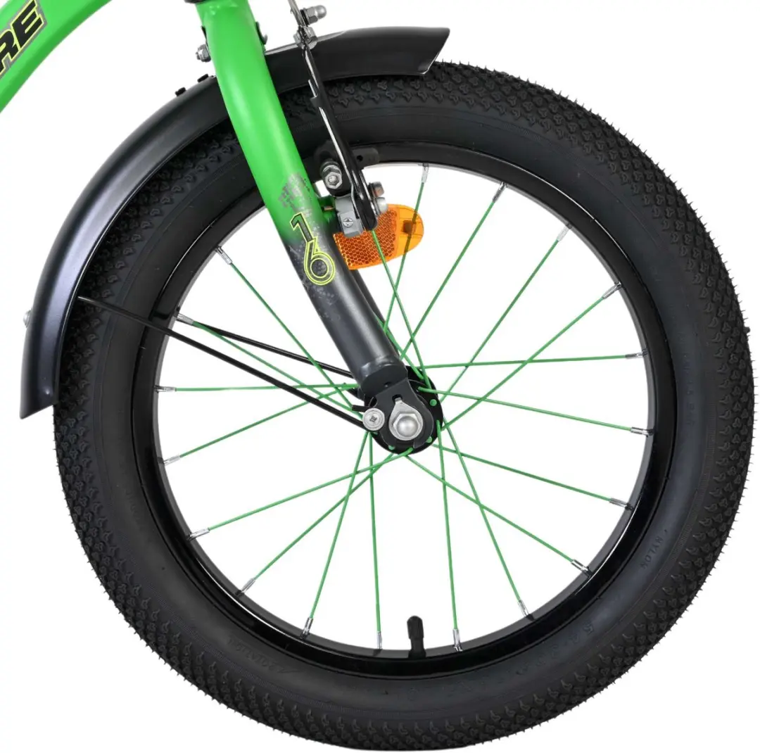 Volare Thombike Kinderfiets 16" - 1 Versnelling - Groen/Grijs