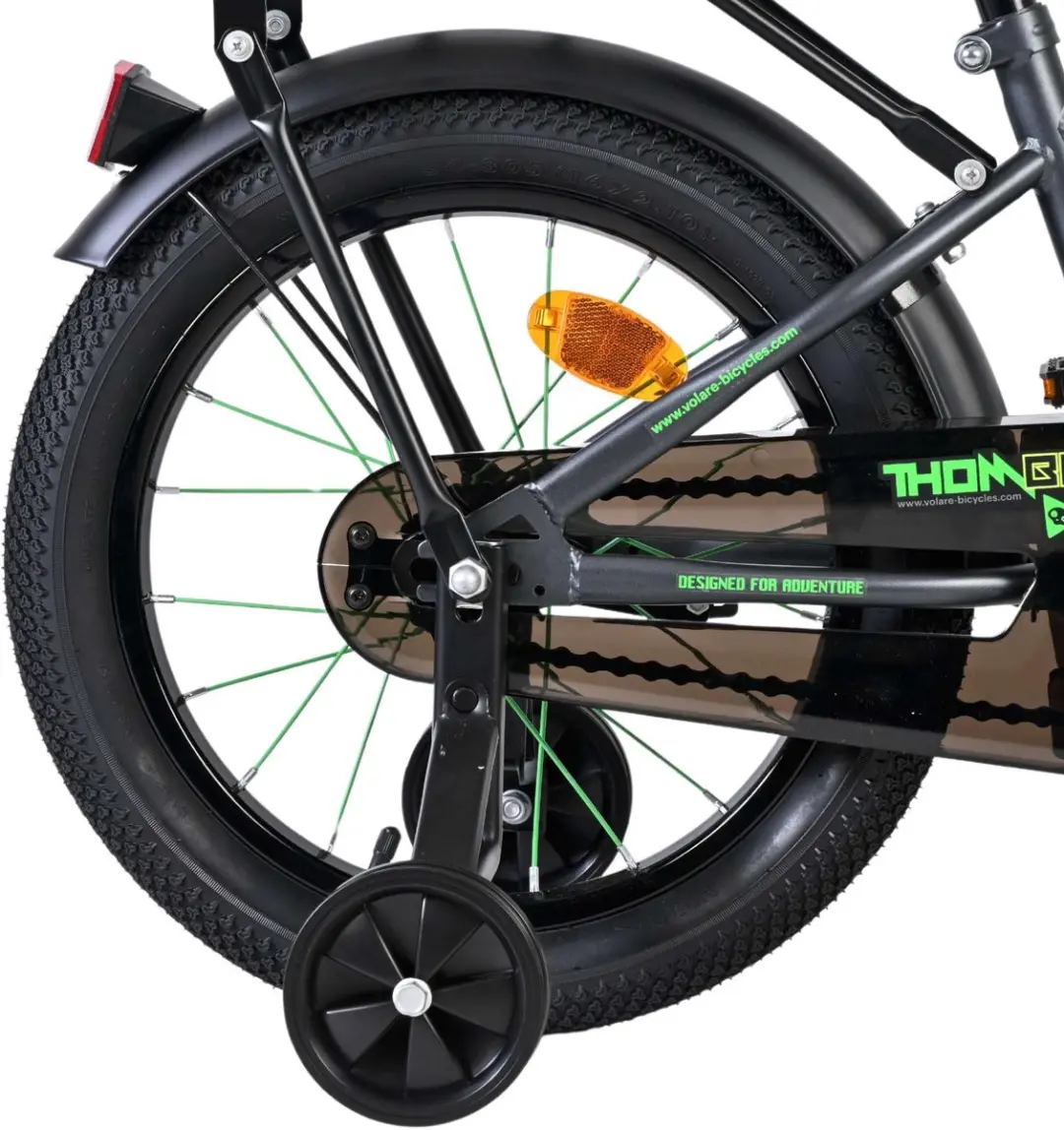 Volare Thombike Kinderfiets 16" - 1 Versnelling - Groen/Grijs - afbeelding 6 van 6